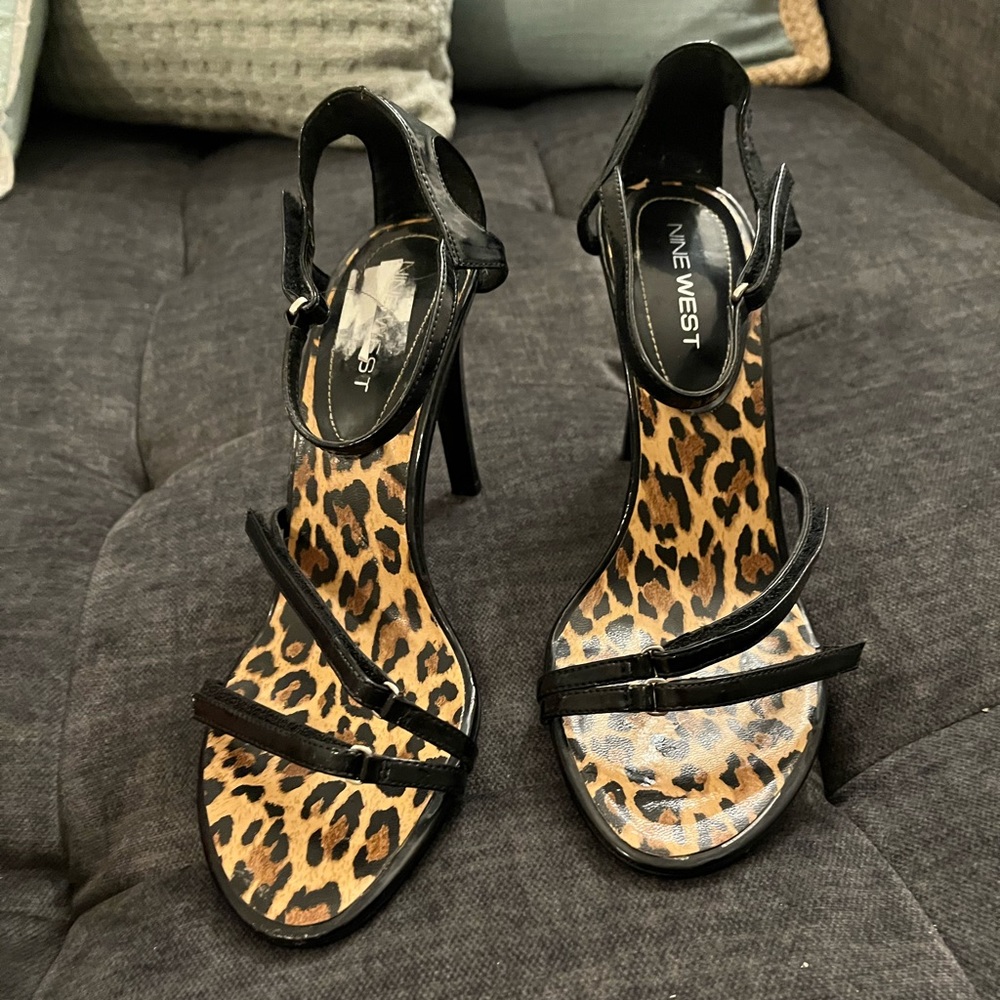 Nine West Black Patent Leather Stilettos size 9